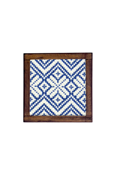 Linol Coasters - Set of 4 pcs  with Coaster Holder