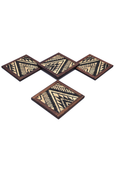 Zebra Coasters - Set of 4 pcs  with Coaster Holder