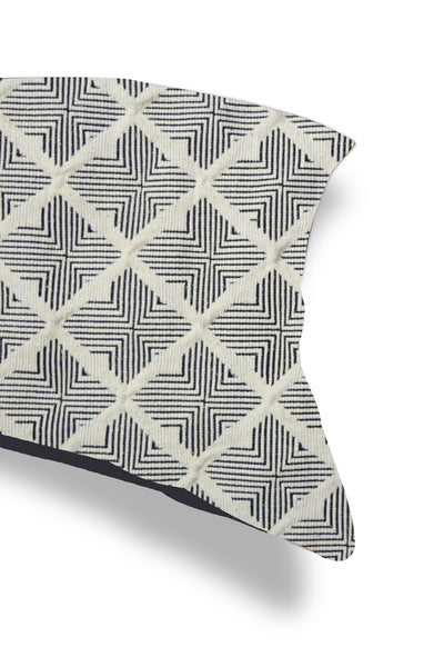 Grey Criss-Cross Cotton Cushion