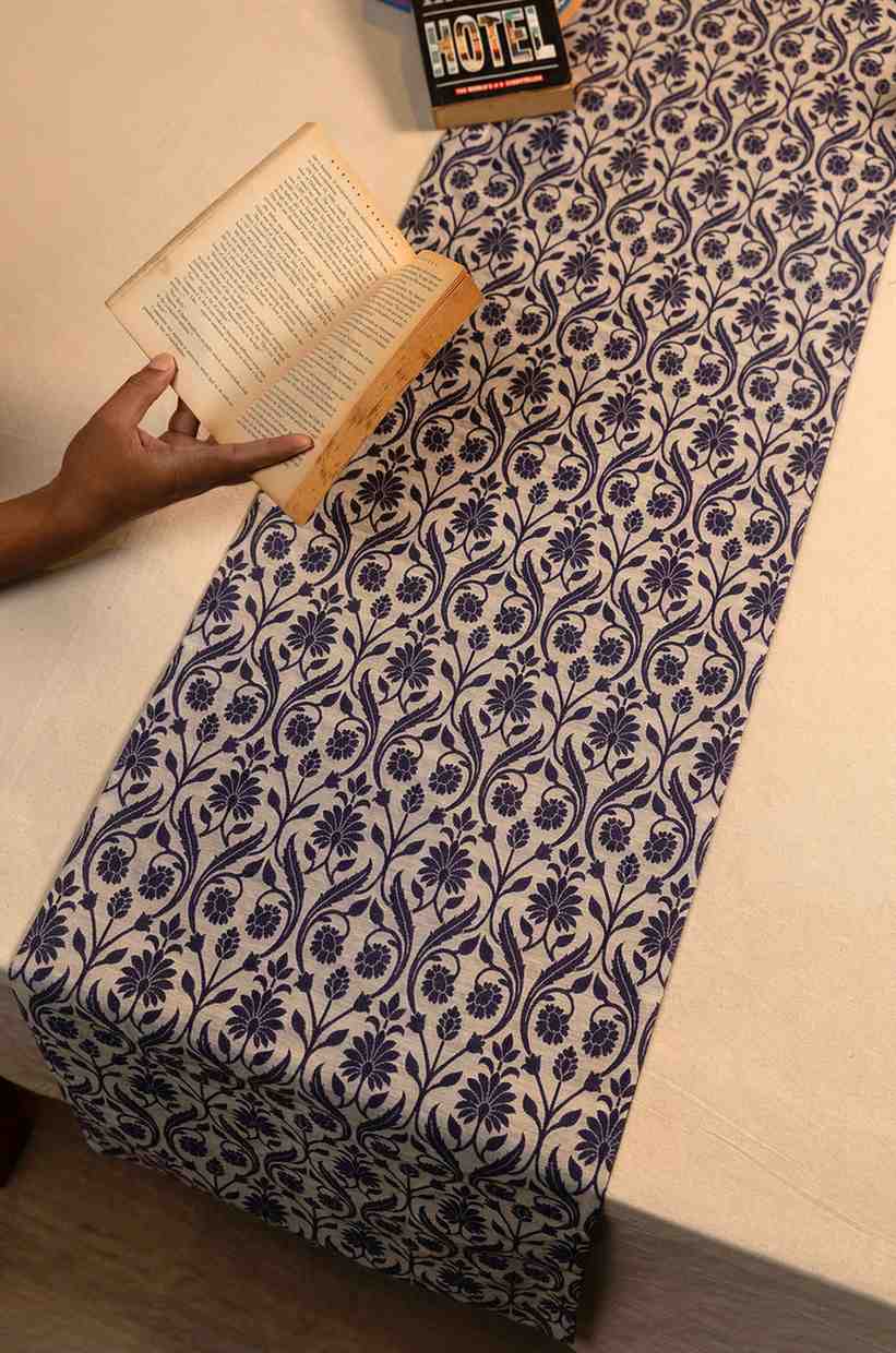 Midnight Garden – Blue Floral Table Linen