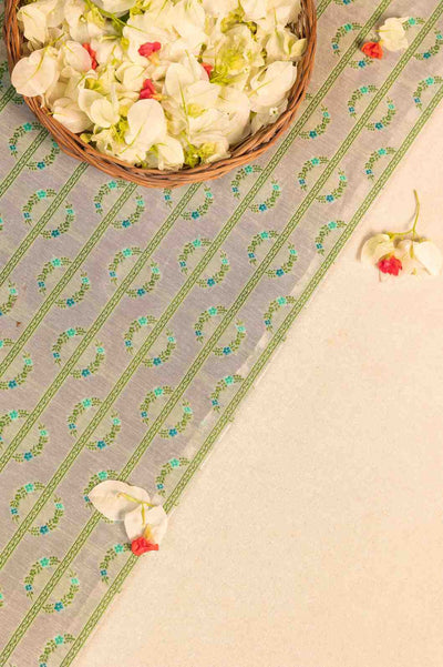 Meadow Grace – Green Vine Motif Table Runner