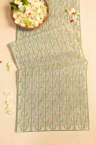 Meadow Grace – Green Vine Motif Table Runner