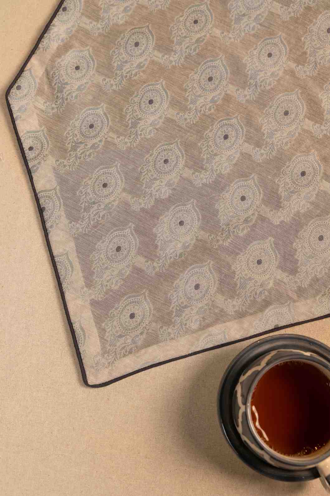 Ivory Elegance – Cutwork Weave Table Runner