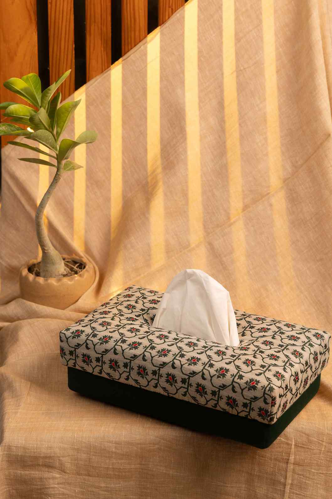 Timeless Blooms – Handcrafted Floral Tissue Box Cover