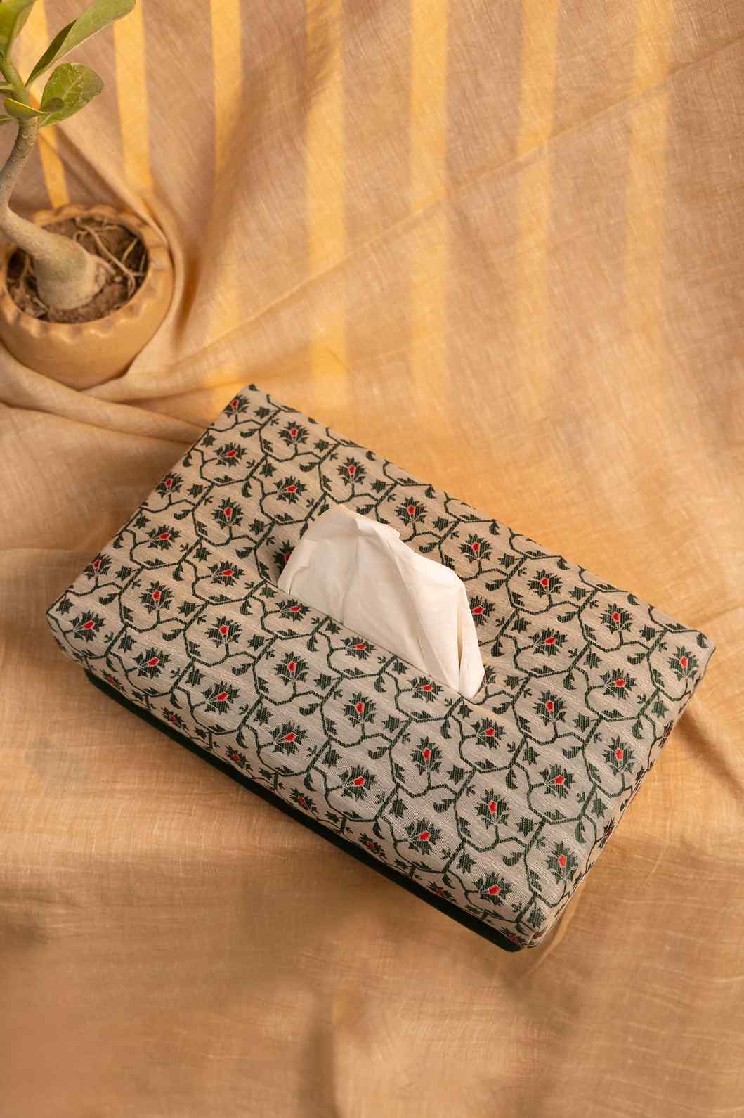 Timeless Blooms – Handcrafted Floral Tissue Box Cover