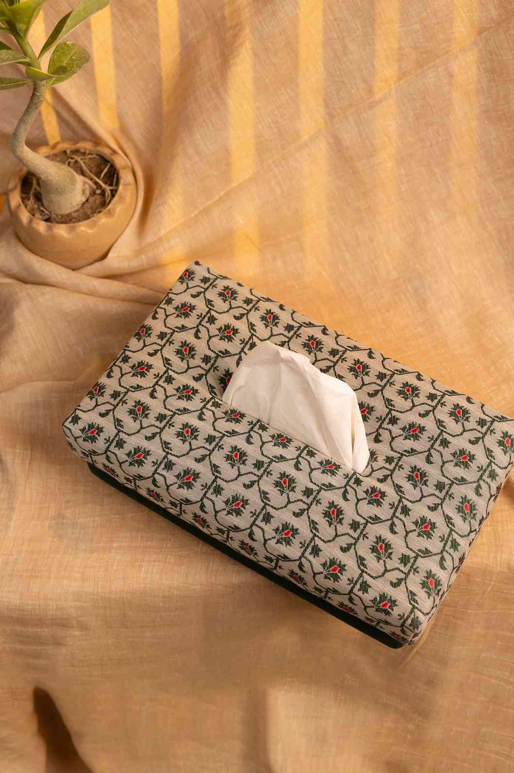 Timeless Blooms – Handcrafted Floral Tissue Box Cover