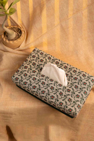 Timeless Blooms – Handcrafted Floral Tissue Box Cover