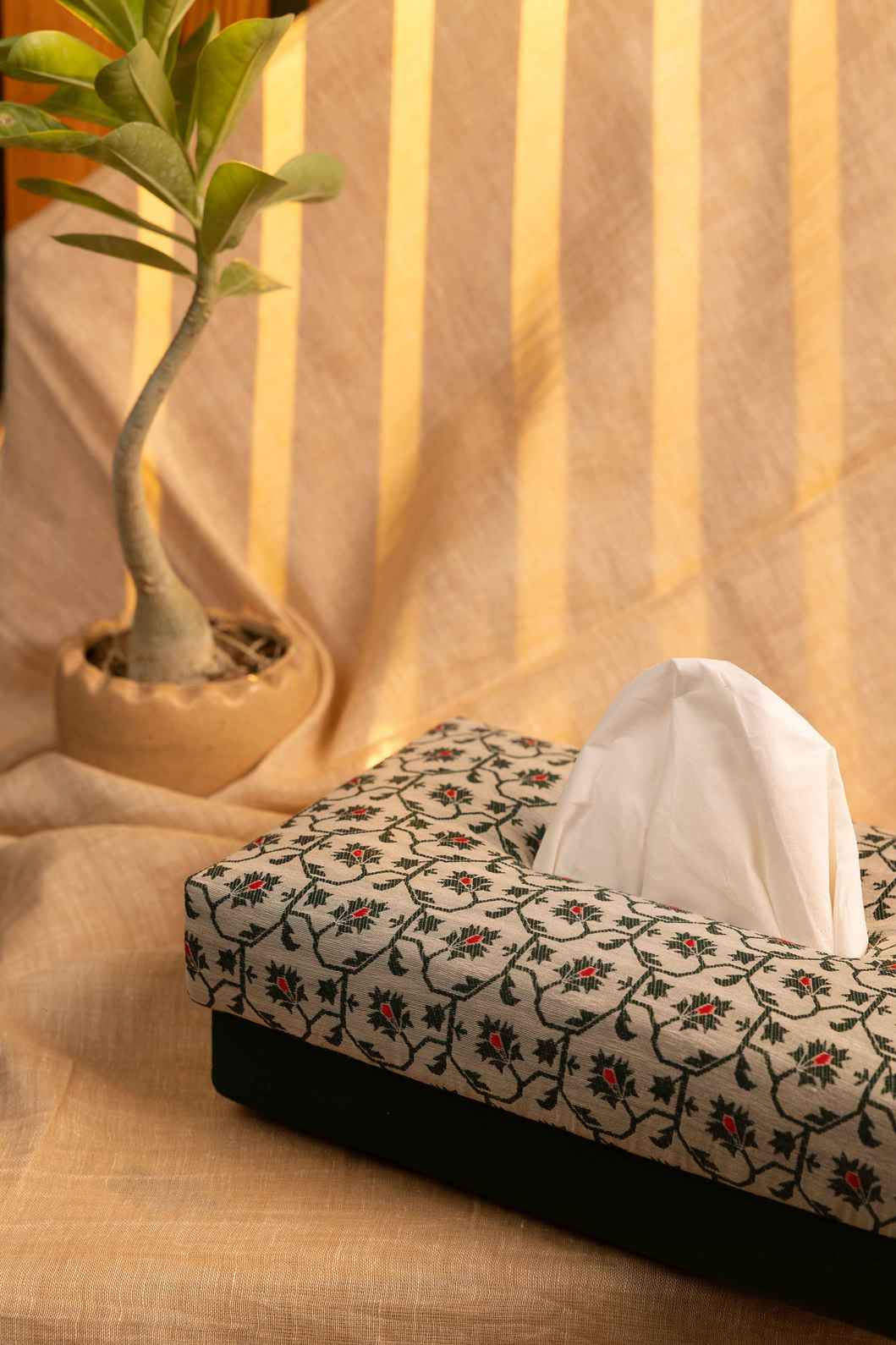 Timeless Blooms – Handcrafted Floral Tissue Box Cover