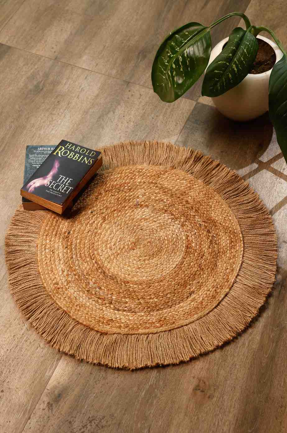 Earthloom – Braided Jute & Cotton Round Mat