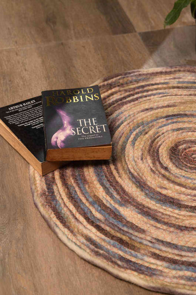 Woodland Whirl – Eco-Friendly Round Rug