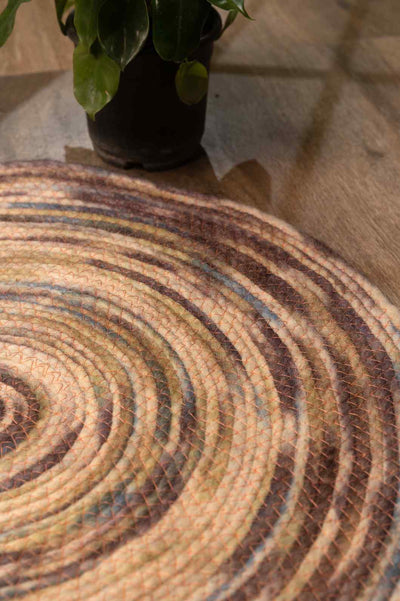 Woodland Whirl – Eco-Friendly Round Rug