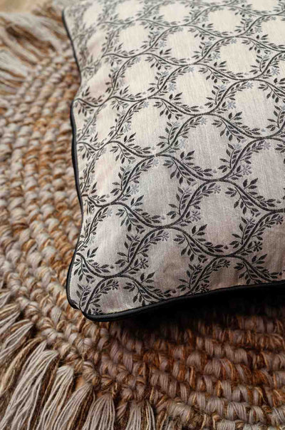 Eternal Lattice – Black & Beige Cushion