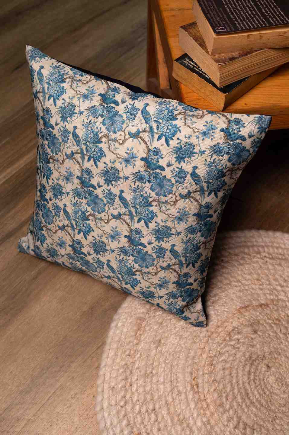Bluebird Blossom – Printed Cushion Cover