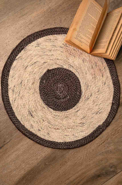 Earth Core – Round Handwoven Cotton Rug