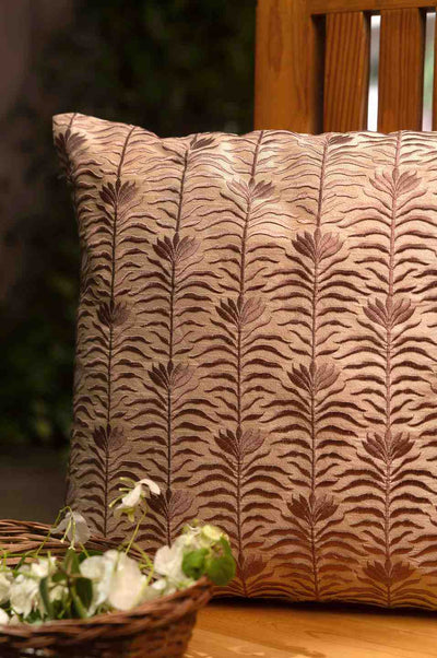 Heritage Bloom – Textured Embroidery Cushion