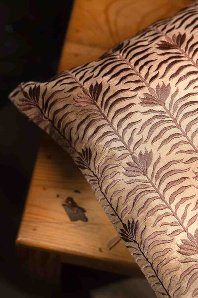 Heritage Bloom – Textured Embroidery Cushion