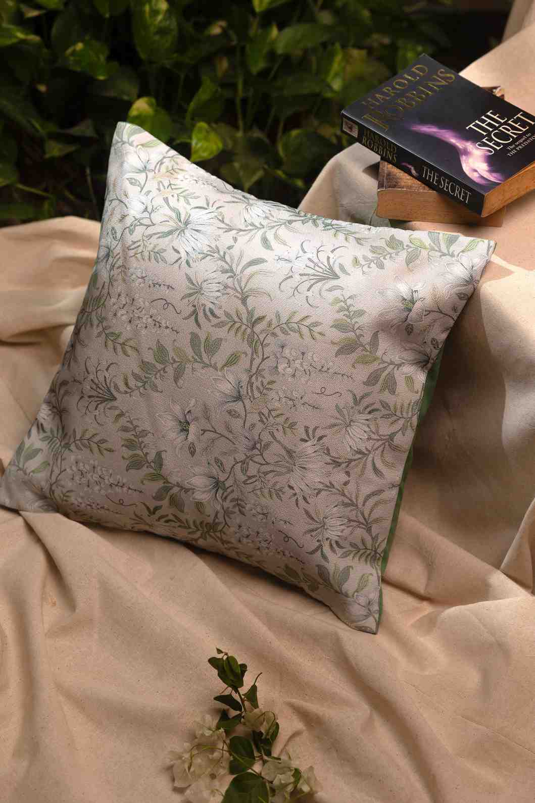 Nature’s Whisper – Decorative Cushion with Subtle Florals
