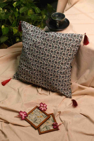 Rustic Trellis – Floral Cushion Cover