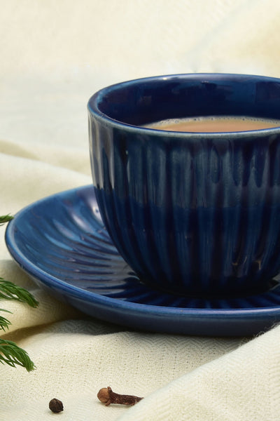 Blue Cup And Saucer- SET OF 2 PCS