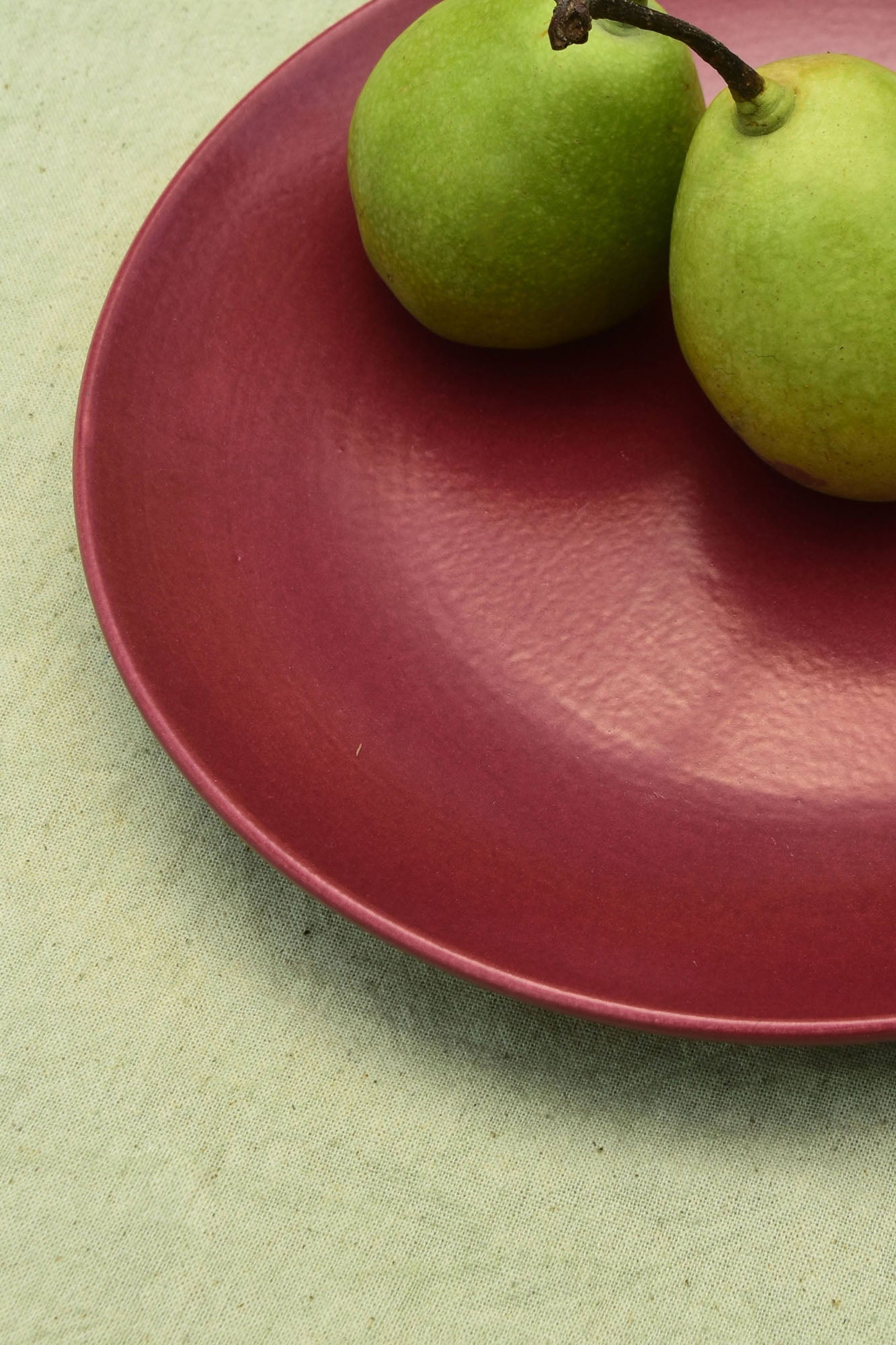 Maroon ceramic snack Plate