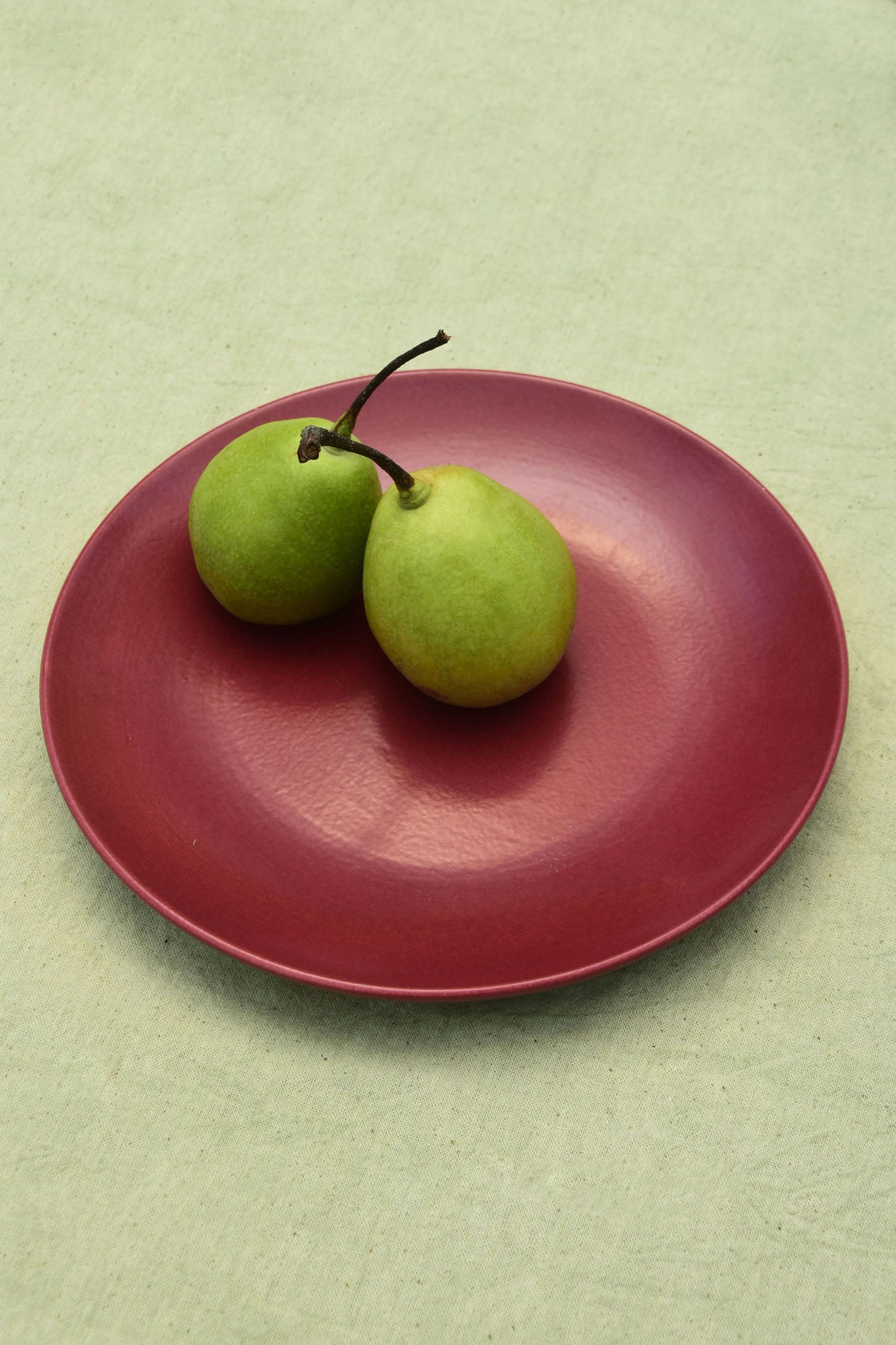 Maroon ceramic snack Plate
