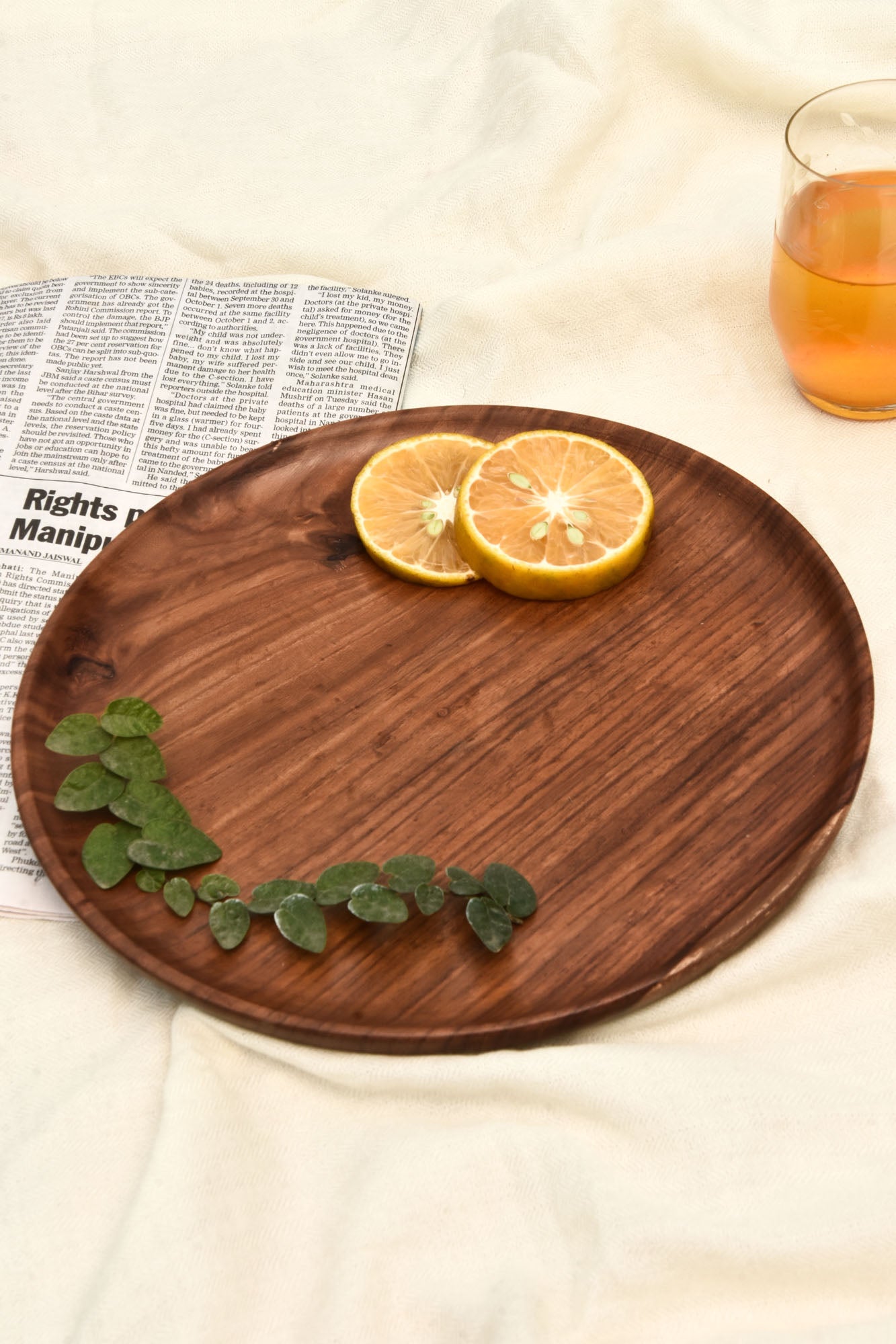 Circle wooden Serving Platter