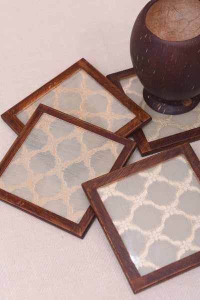 Lover's Charm Coaster - SET OF 4 PCS with Coaster Holder
