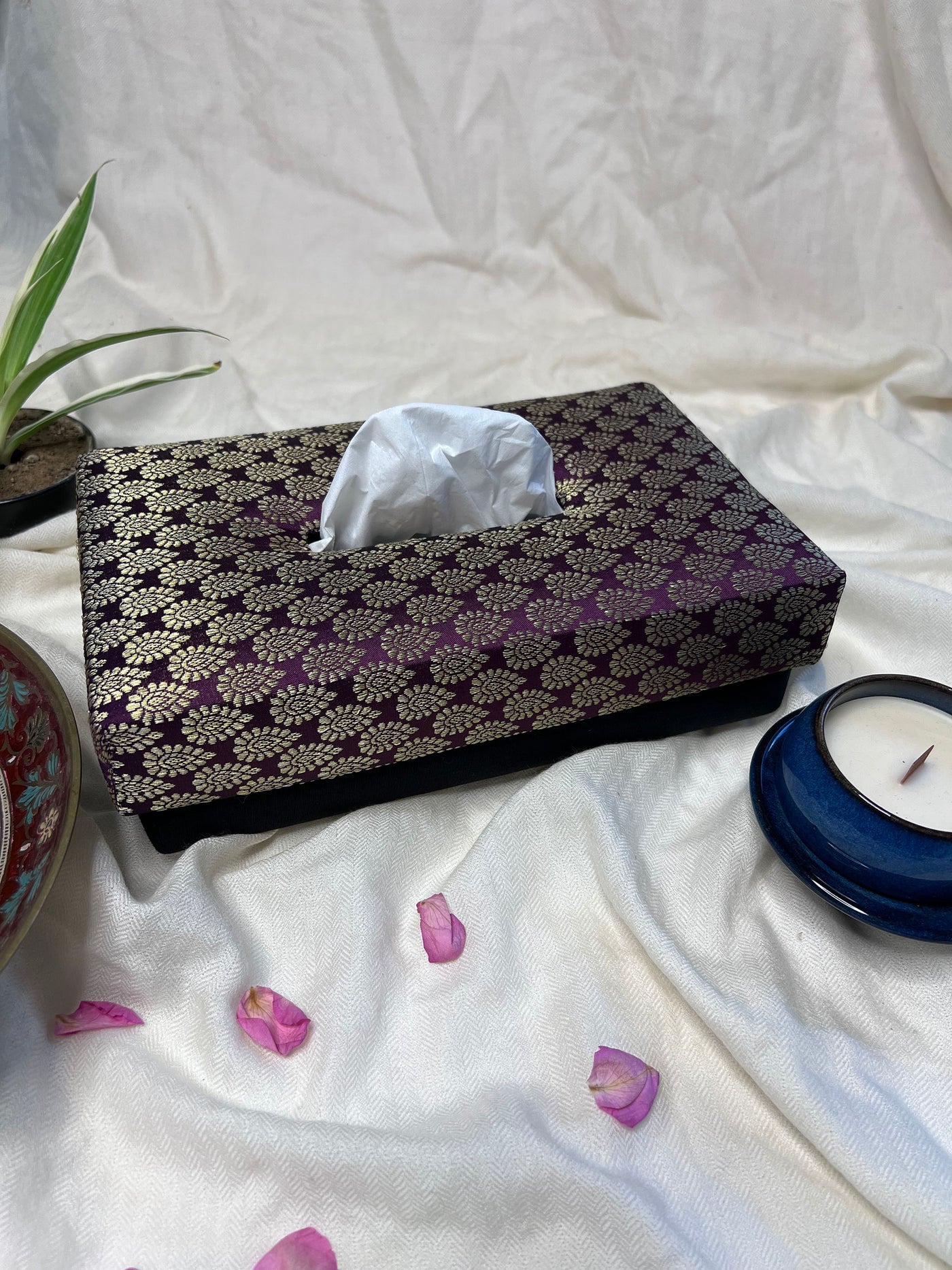 PURPLY HANDMADE TISSUE BOX