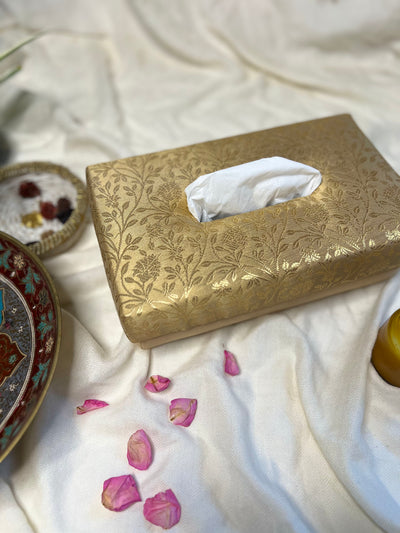GOLDEN HANDMADE TISSUE BOX