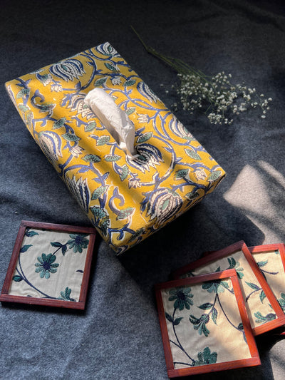 Siyraah coaster - SET OF 4 PCS with Coaster Holder