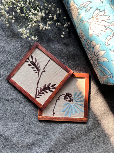 Fantasy coaster - SET OF 4 PCS  with Coaster Holder