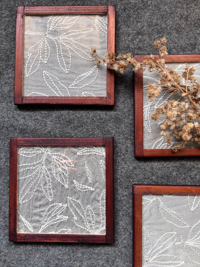 Bloom COASTERS - SET OF 4 PCS  with Coaster Holder
