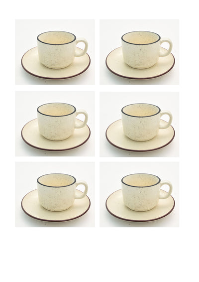Luxurious off-white Cup And Saucer- SET OF 2 PCS
