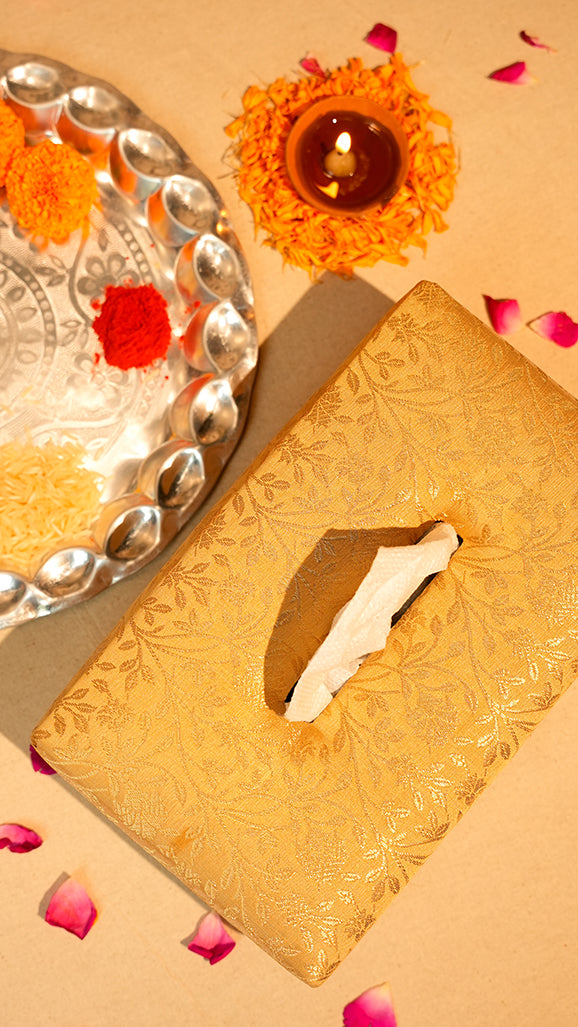 GOLDEN HANDMADE TISSUE BOX