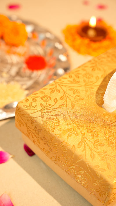 GOLDEN HANDMADE TISSUE BOX