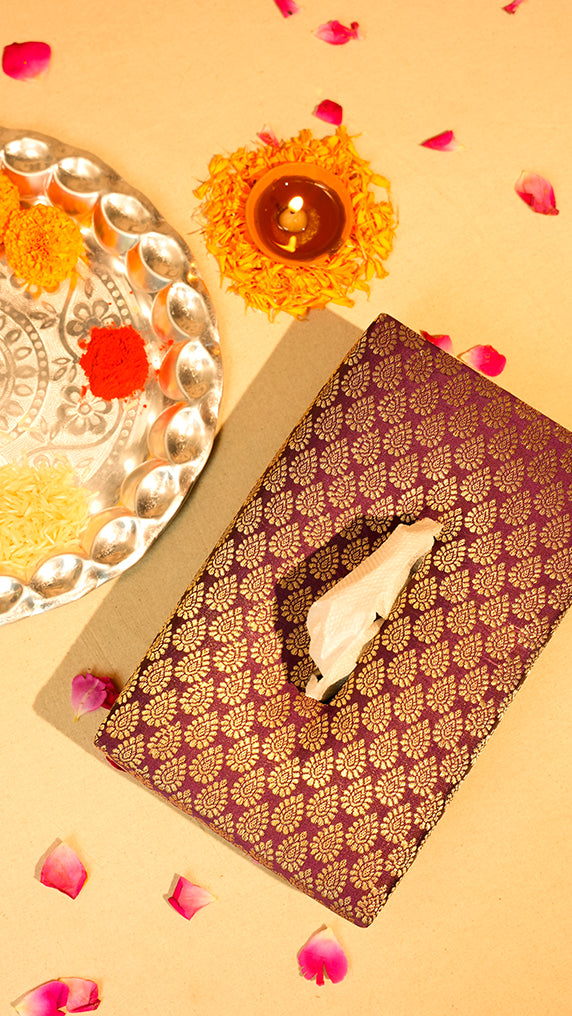 PURPLY HANDMADE TISSUE BOX