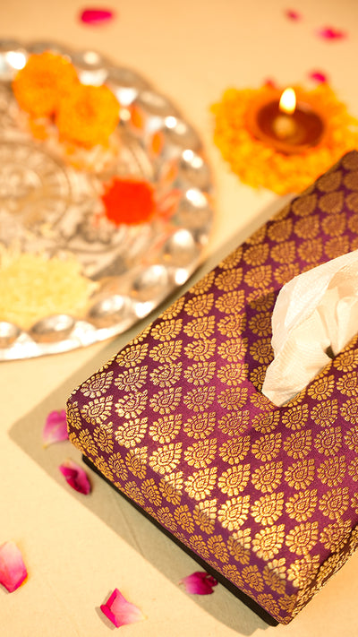 PURPLY HANDMADE TISSUE BOX