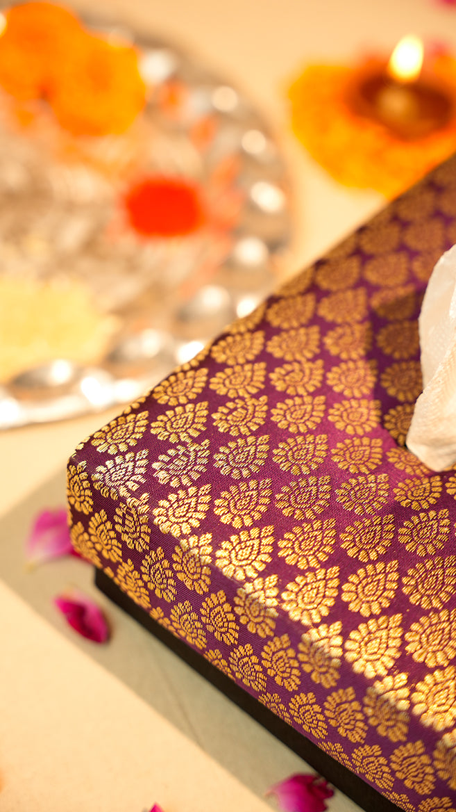 PURPLY HANDMADE TISSUE BOX