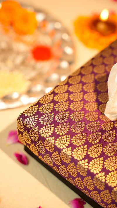 PURPLY HANDMADE TISSUE BOX