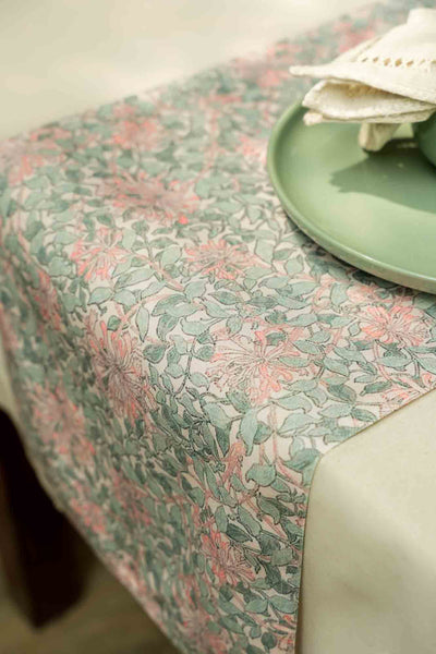 Nature's Palette -  Digital Printed Cotton Table Runner