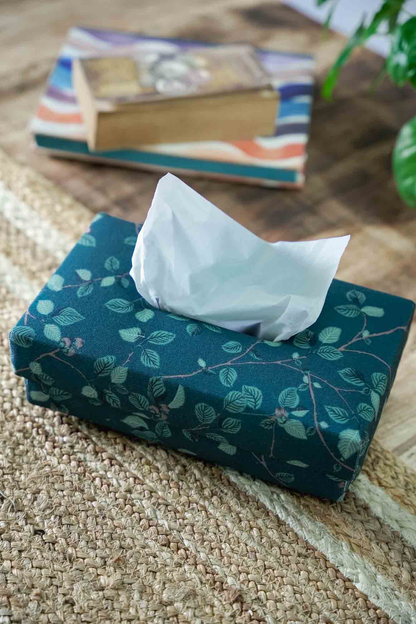 Nature's Tranquility : Green Pattern Tissue Box