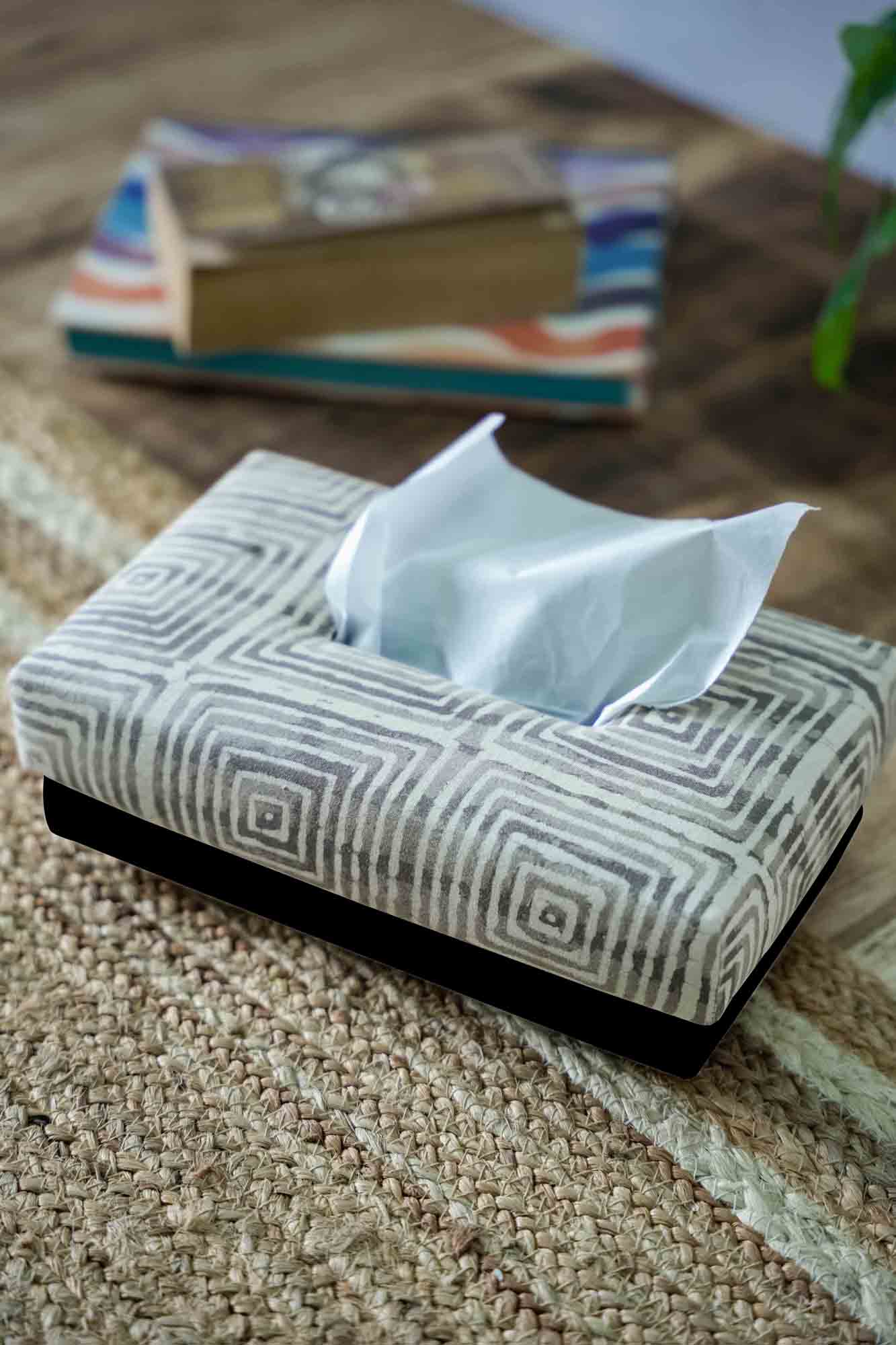 BAGRU HAND WOVEN TISSUE BOX