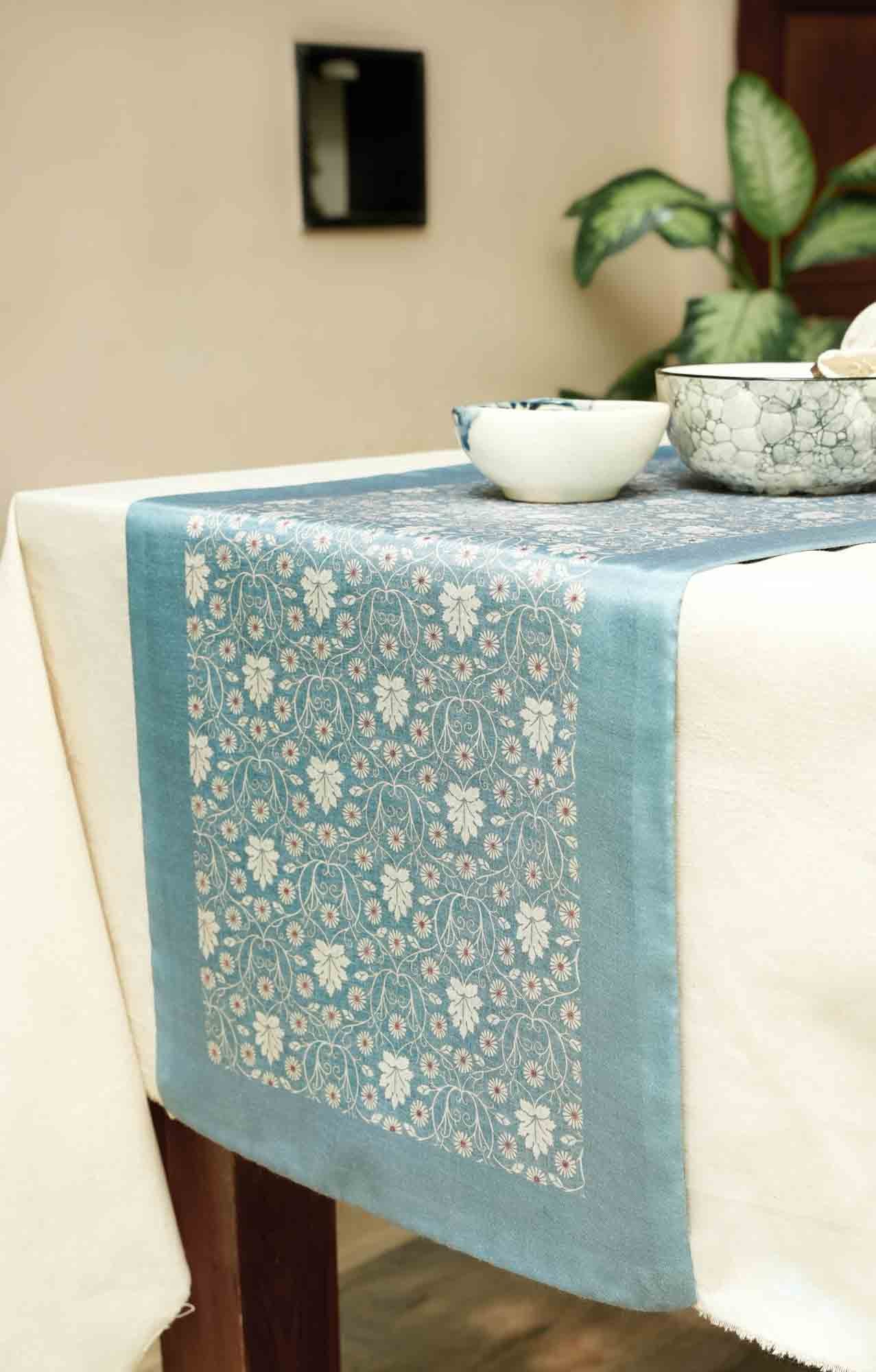 Artisanal Opulence -  Digital Print Blende Silk Table Runner