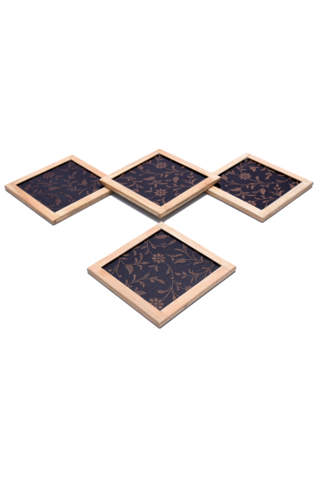Rustic Coasters - Set of 4 pcs with Coaster Holder