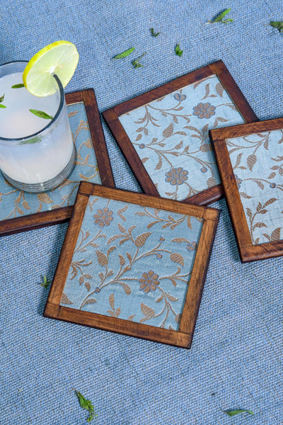 Seda Coasters Set of 4 pcs with Coaster Holder