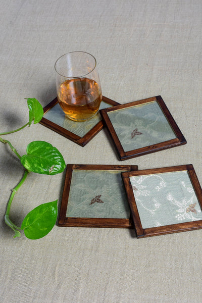Telar Coasters Set of 4 pcs with Coaster Holder