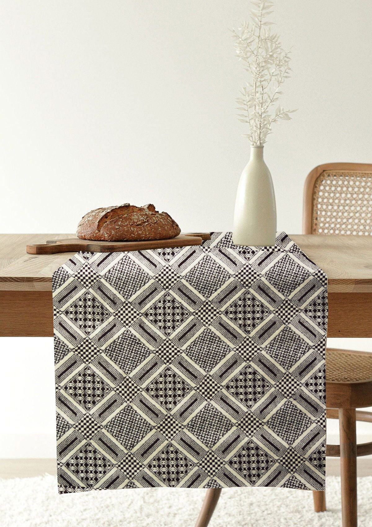 LUXURY BROWN CUBE TABLE RUNNER