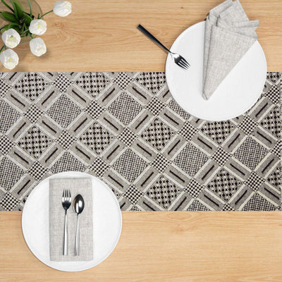 LUXURY BROWN CUBE TABLE RUNNER
