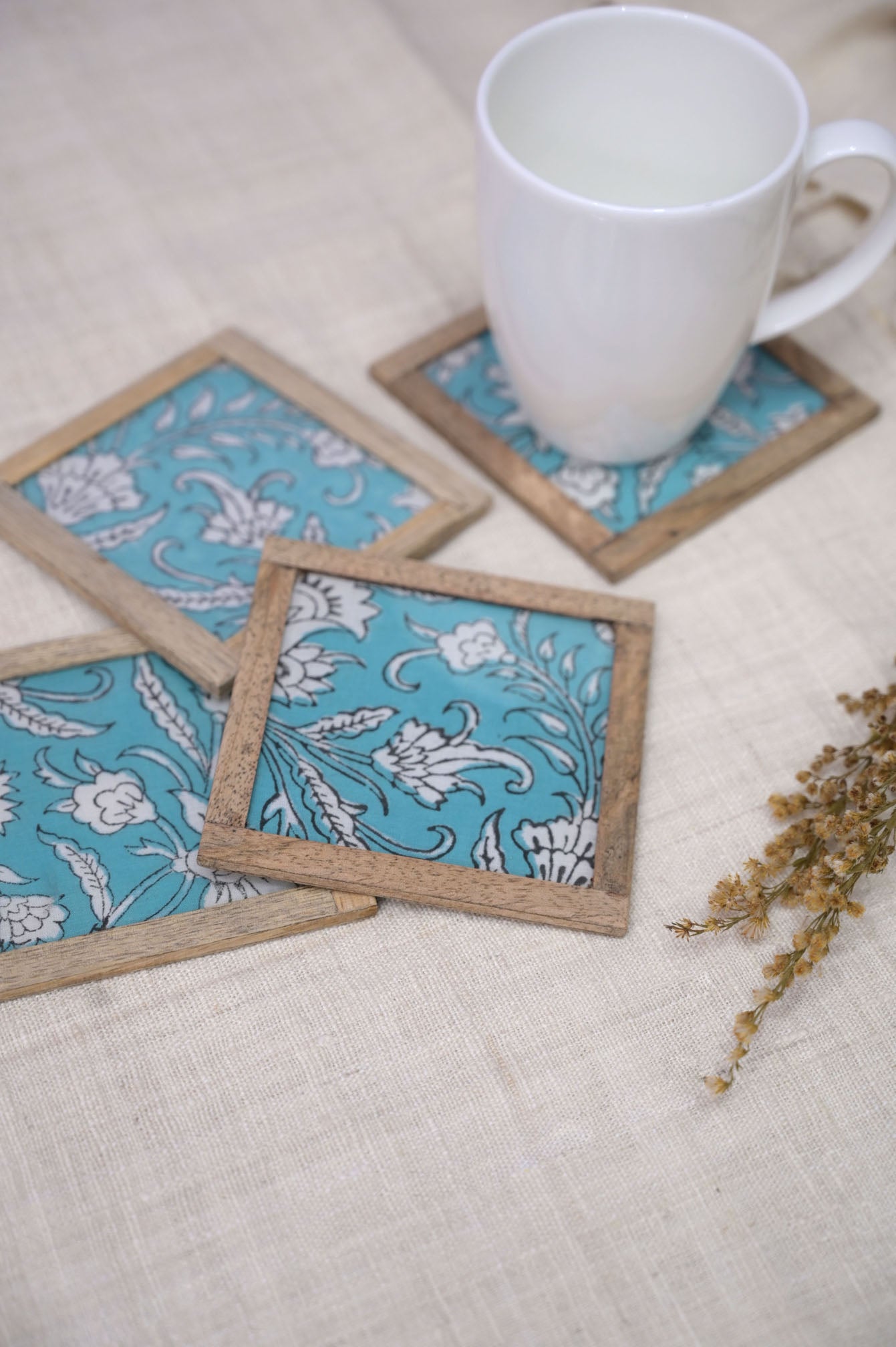 Chloe Coasters - Set of 4 pcs with Coaster Holder