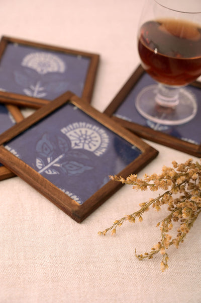 Buta Coasters - Set of 4 pcs with Coaster Holder